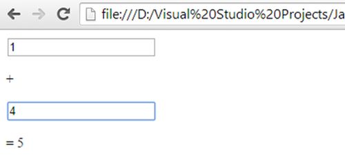 output in the browser
